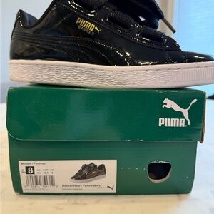 Puma Black Patent Sneakers